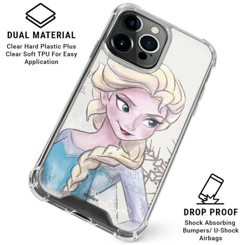 Disney Frozen Elsa Snowflakes Art iPhone 16 Pro Clear Case
